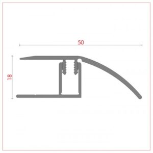 JUNTA BGL. DIF/NIVEL ALUM. PLATA MATE + BASE 502 A03592/270 50MM