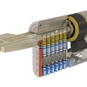 CILINDRO SEG. DOBLE EMBRAGUE LLAVE REVERSIBLE TESA T60 LATONADO