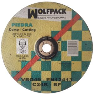 DISCO WOLFPACK CORTE PIEDRA 230X3 2X22