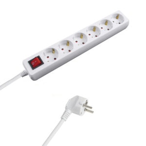 BASE MULTIPLE 6 ENCHUFES CON INTERRUPTOR