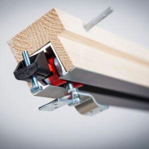 KIT GUIA P/CORREDERA EXTERIOR ALUM.+MAD. 2M