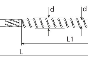 TORNILLO MADERA CAB. AVELL. CINC. TX40 0.8X220MM (25unds.)